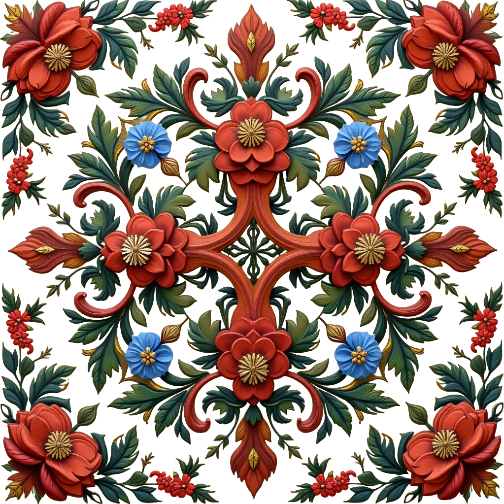 Floral Baroque Tapestry